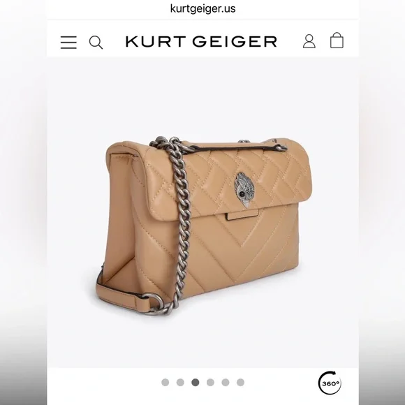 *MOVING SALE* Kurt Geiger London Leather Kensington Bag in Camel - Picture 3 of 16